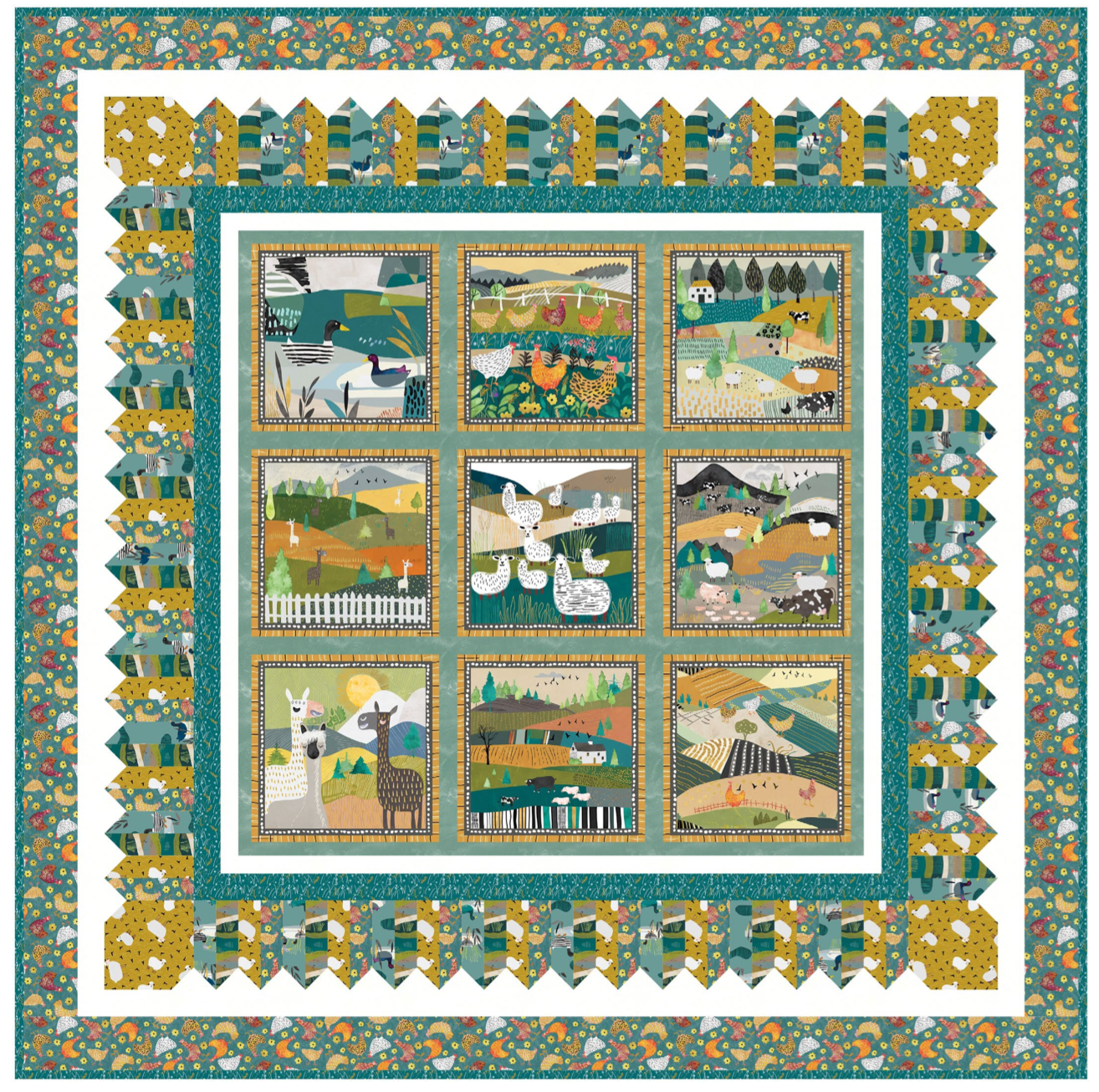 Highland Nature Walk by Alison Woodside - Pastoral Life Quilt Kit