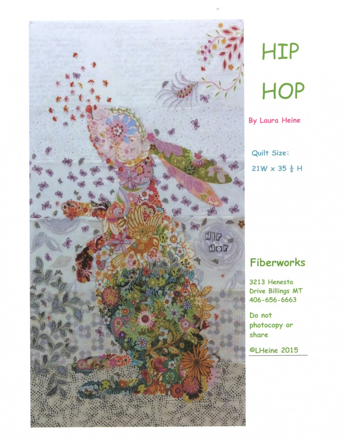 Hip Hop Rabbit Collage Pattern by Laura Heine