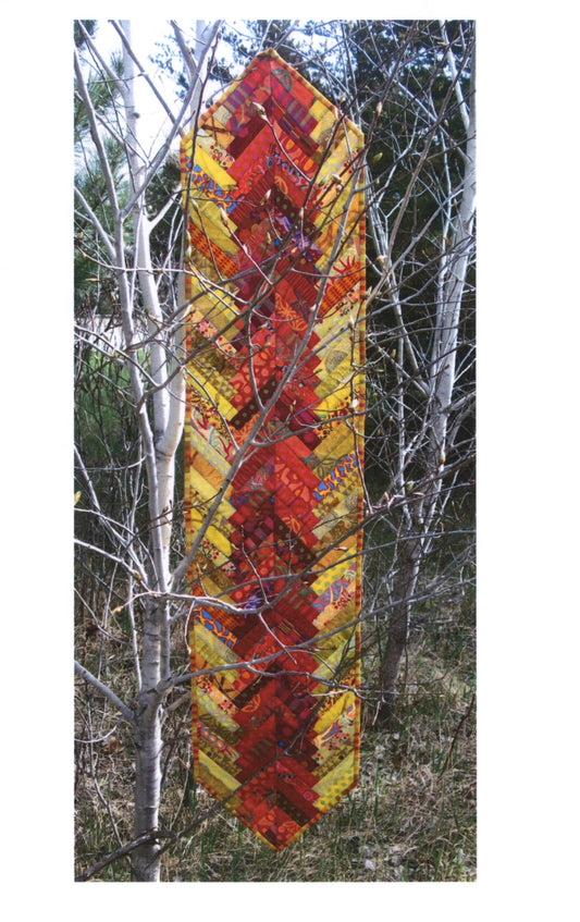 Holiday Herringbone Table Runner Pattern by Aardvark Quilts