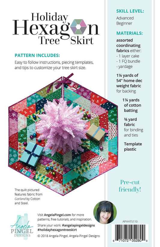 Holiday Hexagon Tree Skirt Pattern by Angela Pingle