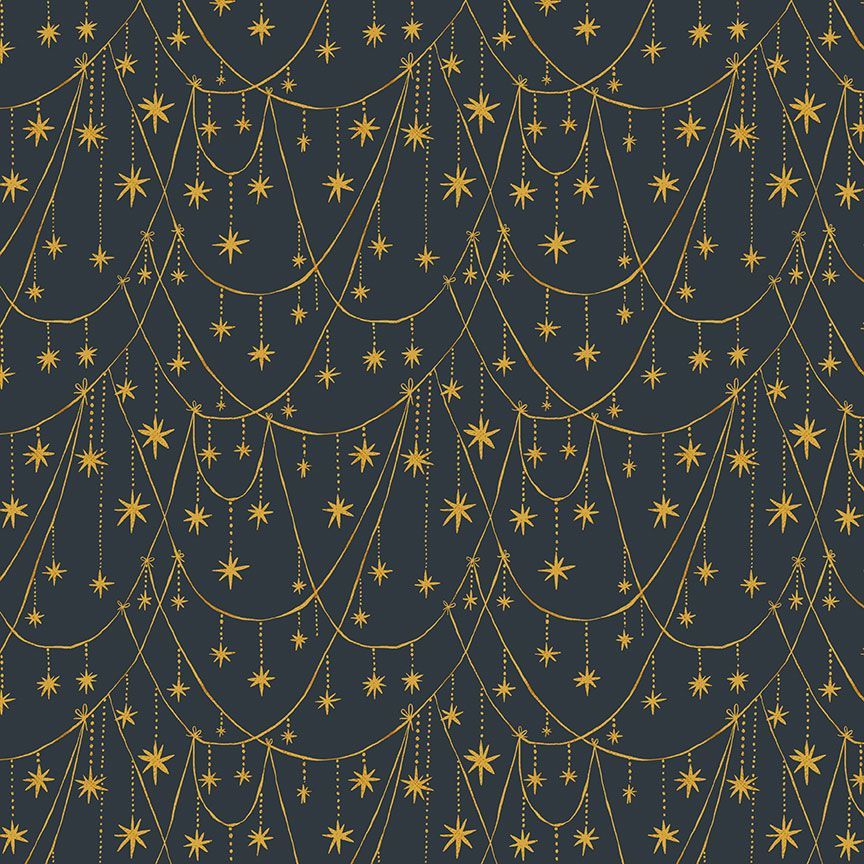 Holly Jolly by Dear Stella : Star Garland Slate STELLA-DFG3187