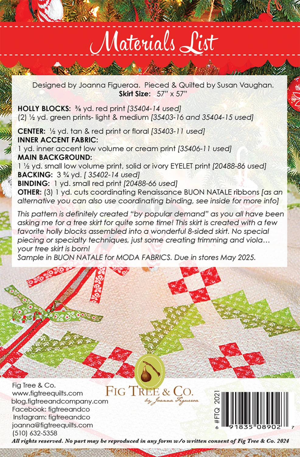 Holly Tree Skirt Pattern by Fig Tree & Co.