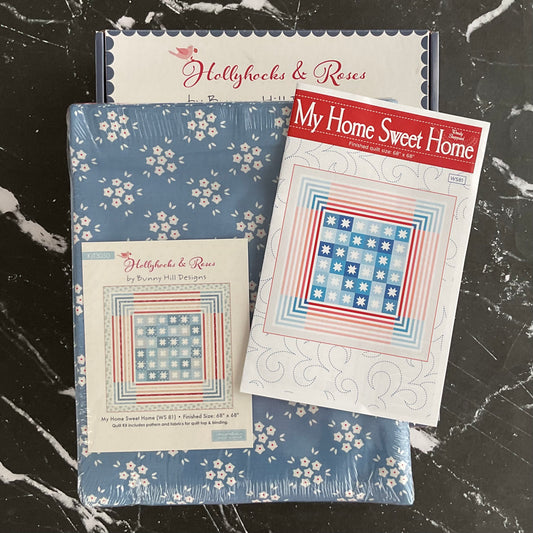 Hollyhocks and Roses by Bunny Hill Designs - My Home Sweet Home Boxed Quilt Kit