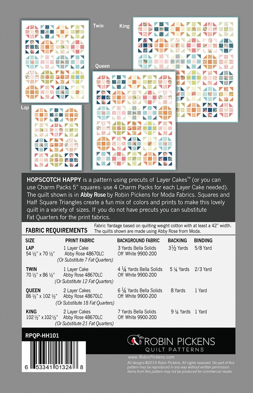 Hopscotch Happy Quilt Pattern by Robin Pickens