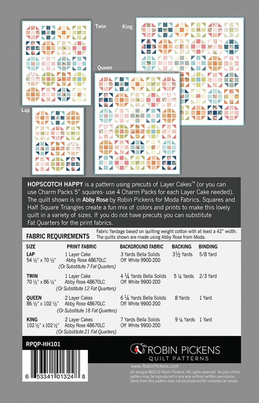 Hopscotch Happy Quilt Pattern by Robin Pickens