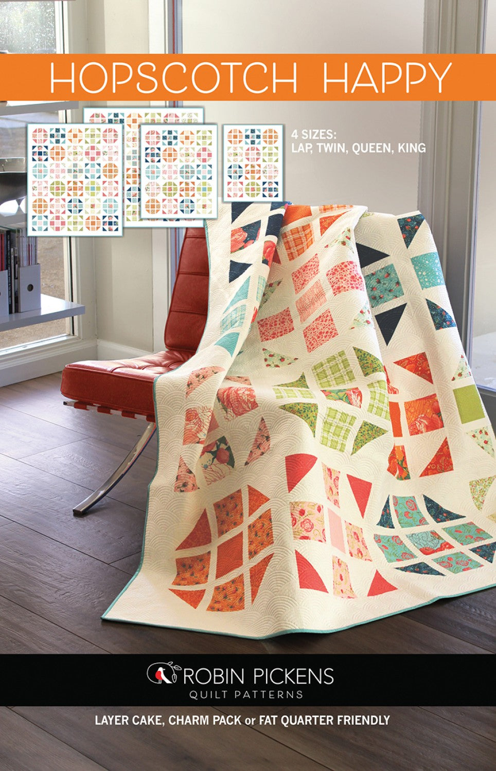 Hopscotch Happy Quilt Pattern by Robin Pickens