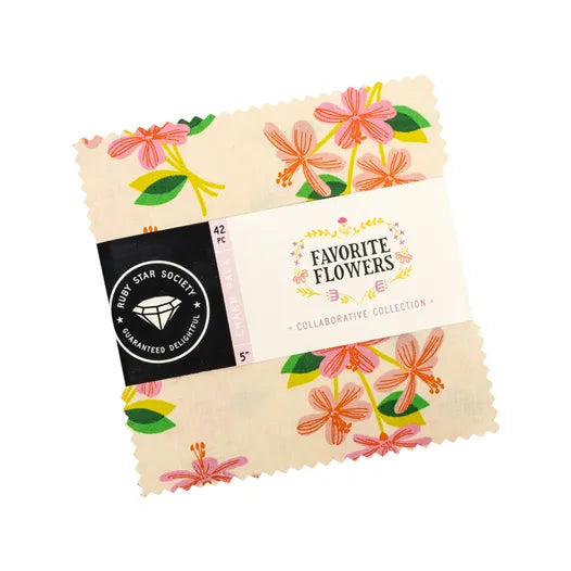 Favorite Flowers by Ruby Star Collaborative: Charm Pack (Estimated Ship Date Aug. 2024)