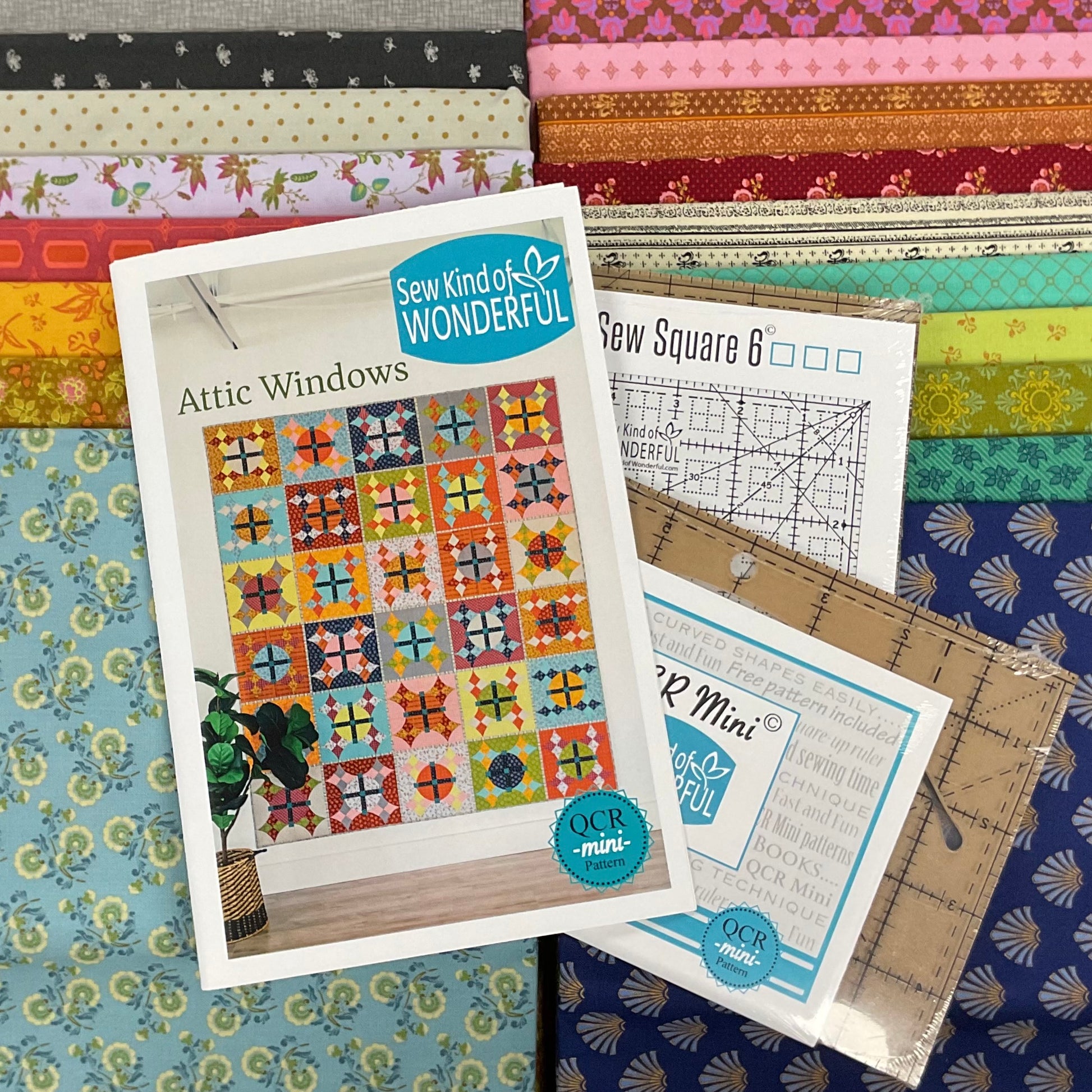 Vintage Cloth by Sew Kind of Wonderful - Attic Windows Quilt Kit