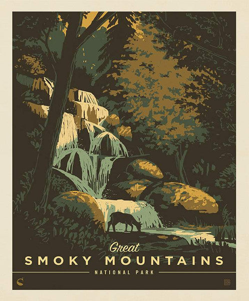 Panneau d'affiches des parcs nationaux : Panneau Great Smokey Mountians par Anderson Design Group