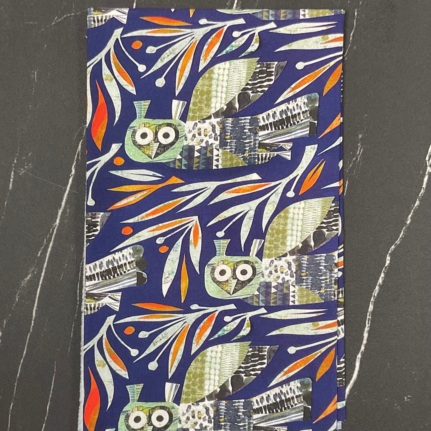 Flying South by Clare Youngs : Winter Owl Dark Blue PWCY010.DARKBLUE
