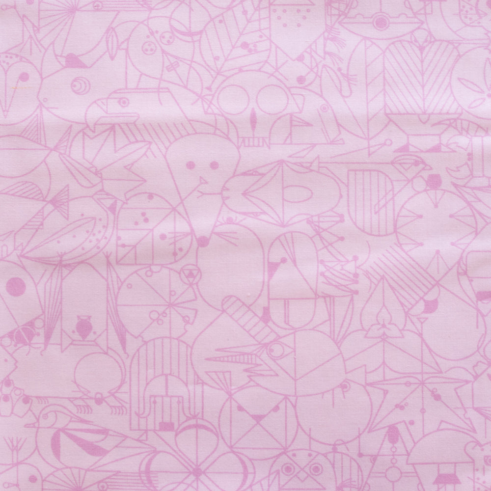 Charley Harper End Paper Basics - Cotton Candy Poplin CH-300