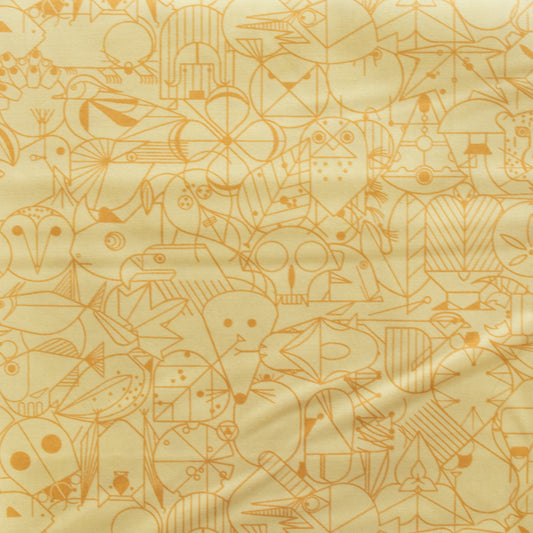 Charley Harper End Paper Basics - Golden Meadow Poplin