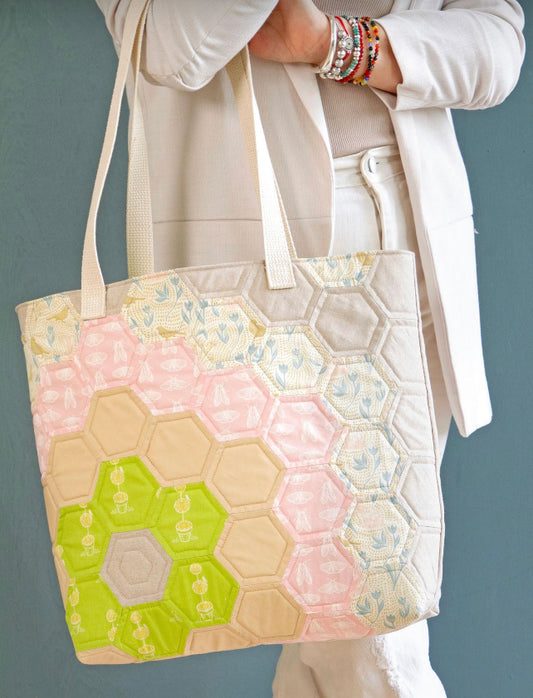 Dahlia Bag Free Pattern featuring Spring Equinox by Katie O'Shea