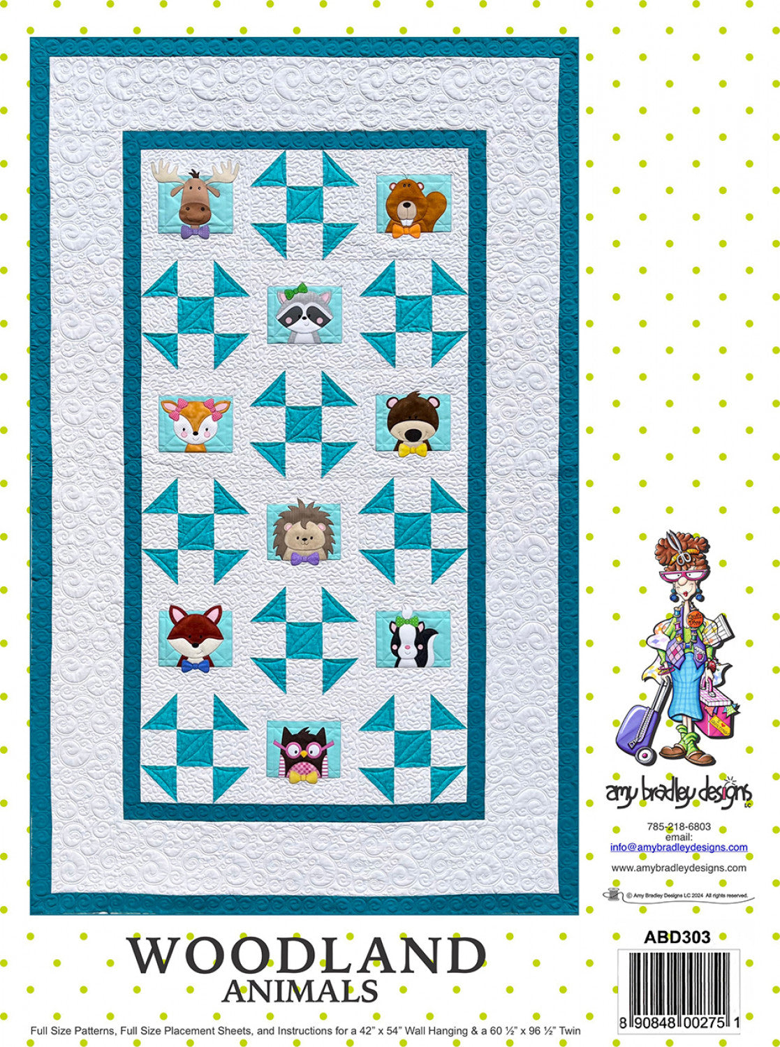 Woodland Animals Quilt Pattern # ABD303 - Special Order