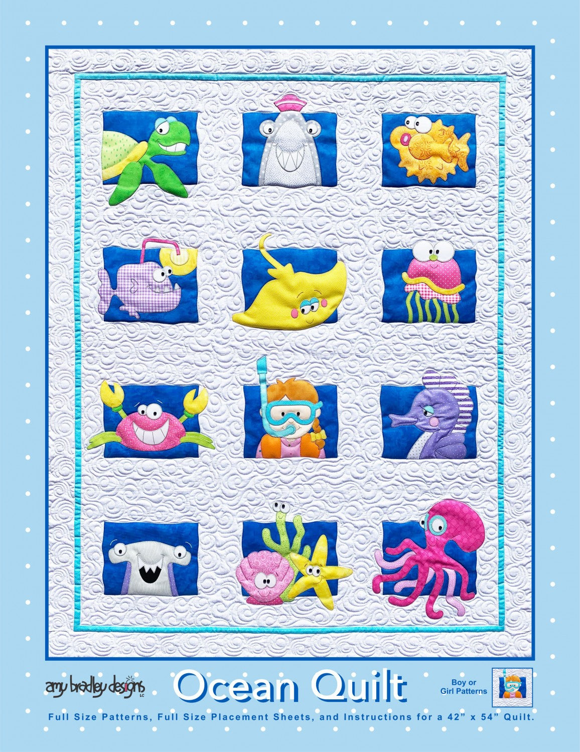 Ocean Quilt Pattern # ABD296 - Special Order