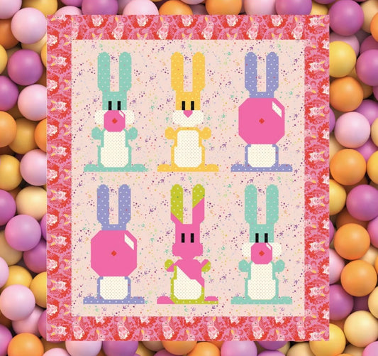 Blowing Up Bunnies Wall Hanging Kit : Tula Pink Besties : 2 Color Ways