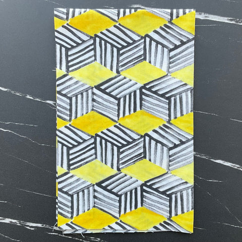 Jumbo Gray Stars on Citron, Geometric Wallpaper