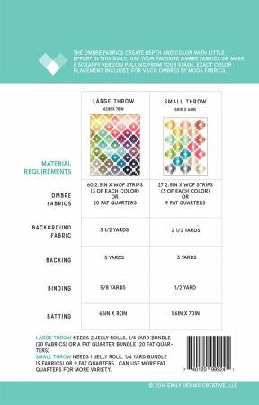 Ombre Gems Quilt Pattern by Quilty Love