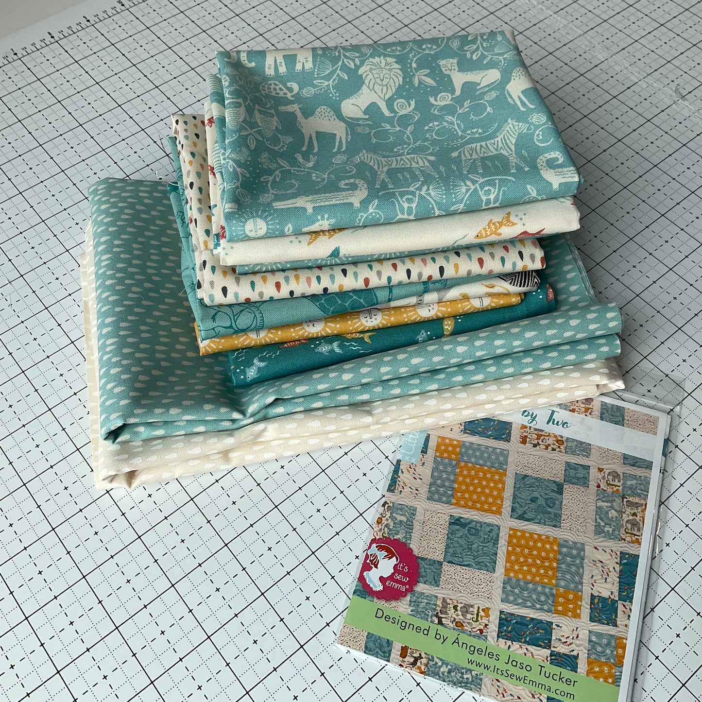 Two by Two Quilt Kit featuring Noah’s Ark by Stacy Iest Hsu