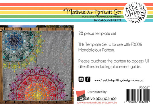 Mandalicious Acrylic Template Set # CAFB006T - Special Order