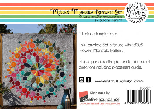 Modern Mandala Acrylic Template Set # CAFB008T - Special Order