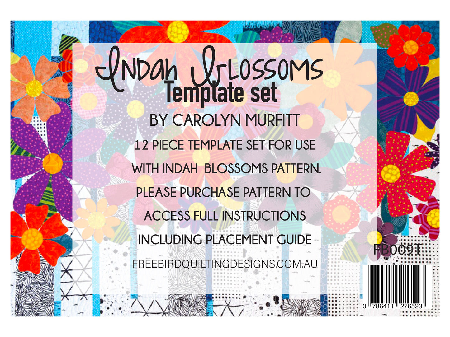 Indah Blossoms - Acrylic Template set # CAFB009T - Special Order