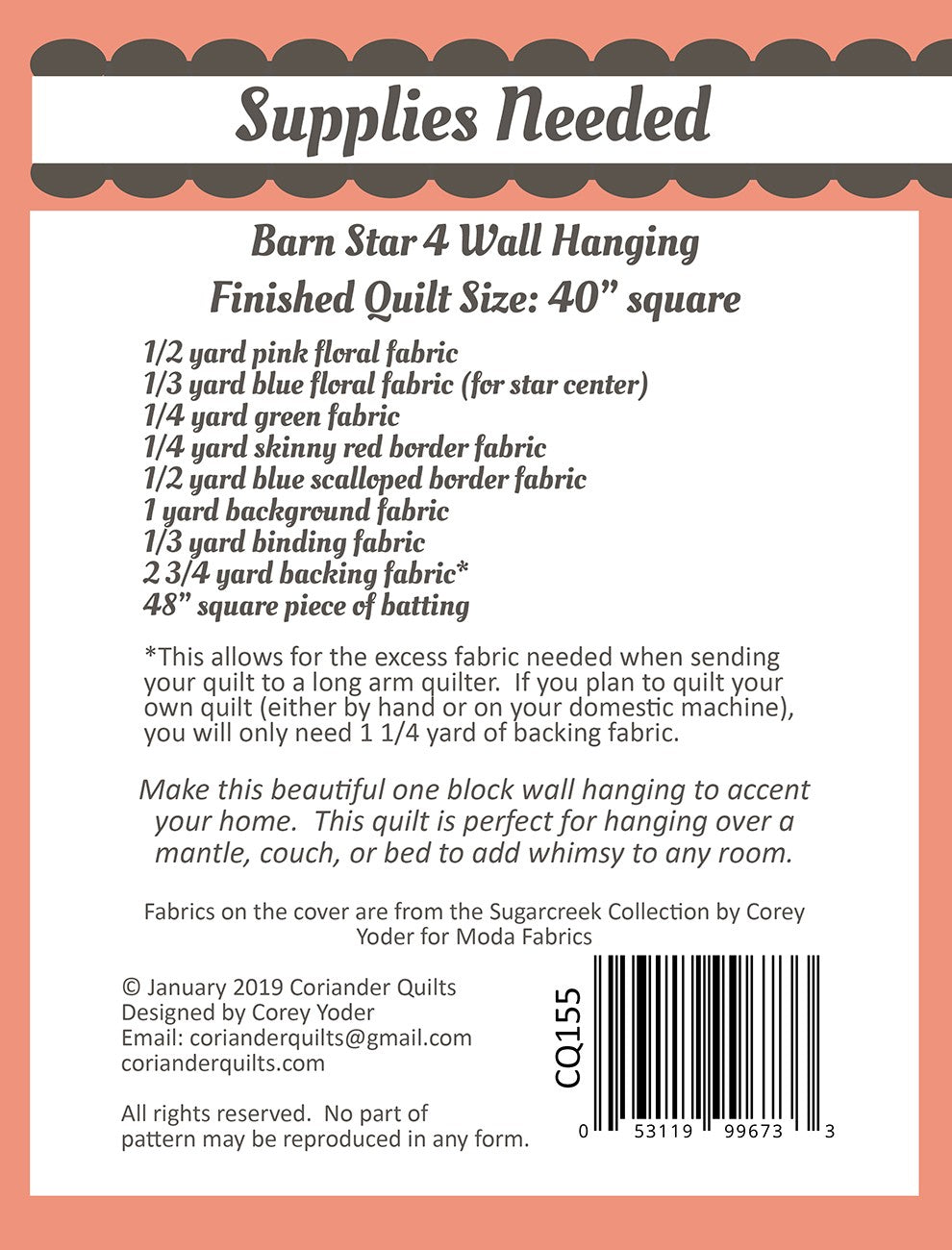 Barn Star 4 # CQ155P - Special Order