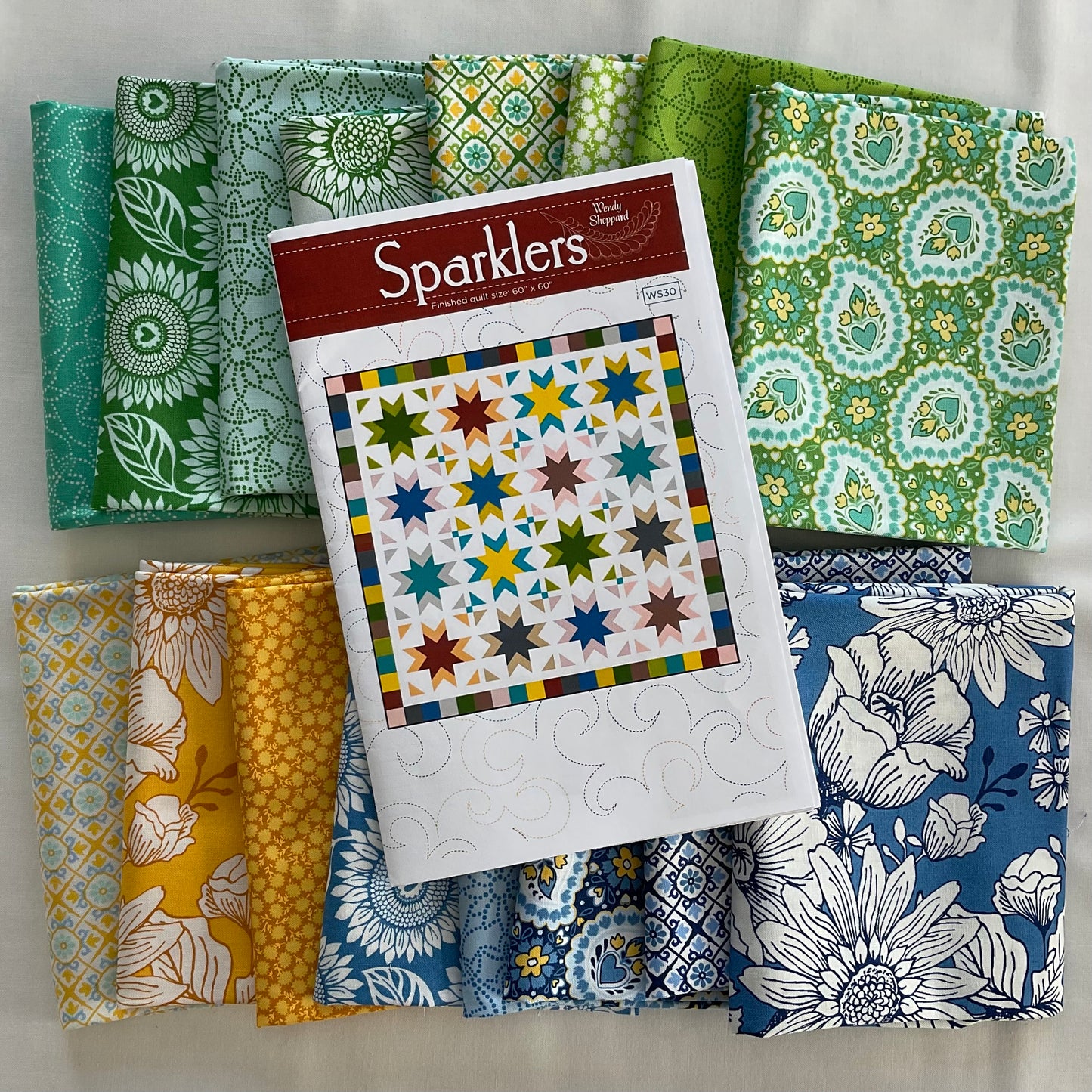 Sparklers Quilt Kit featuring Sunflowers in my Heart by Kate Spain