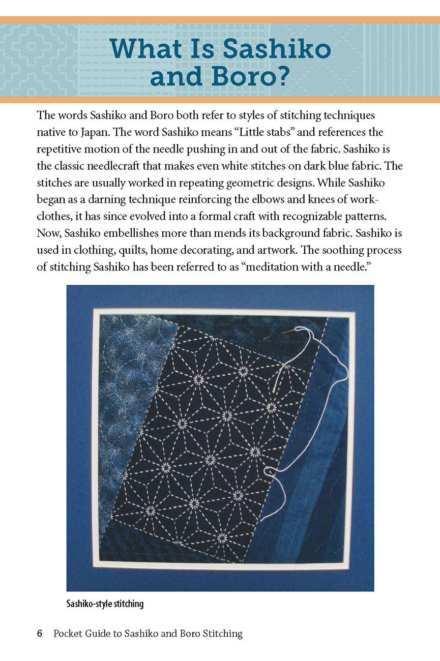 Pocket Guide to Sashiko and Boro Stitching by Pepper Cory