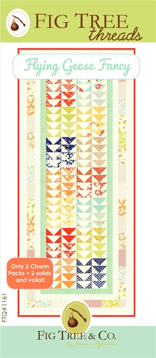 Flying Geese Fancy Table Runner Pattern by Fig Tree & Co.