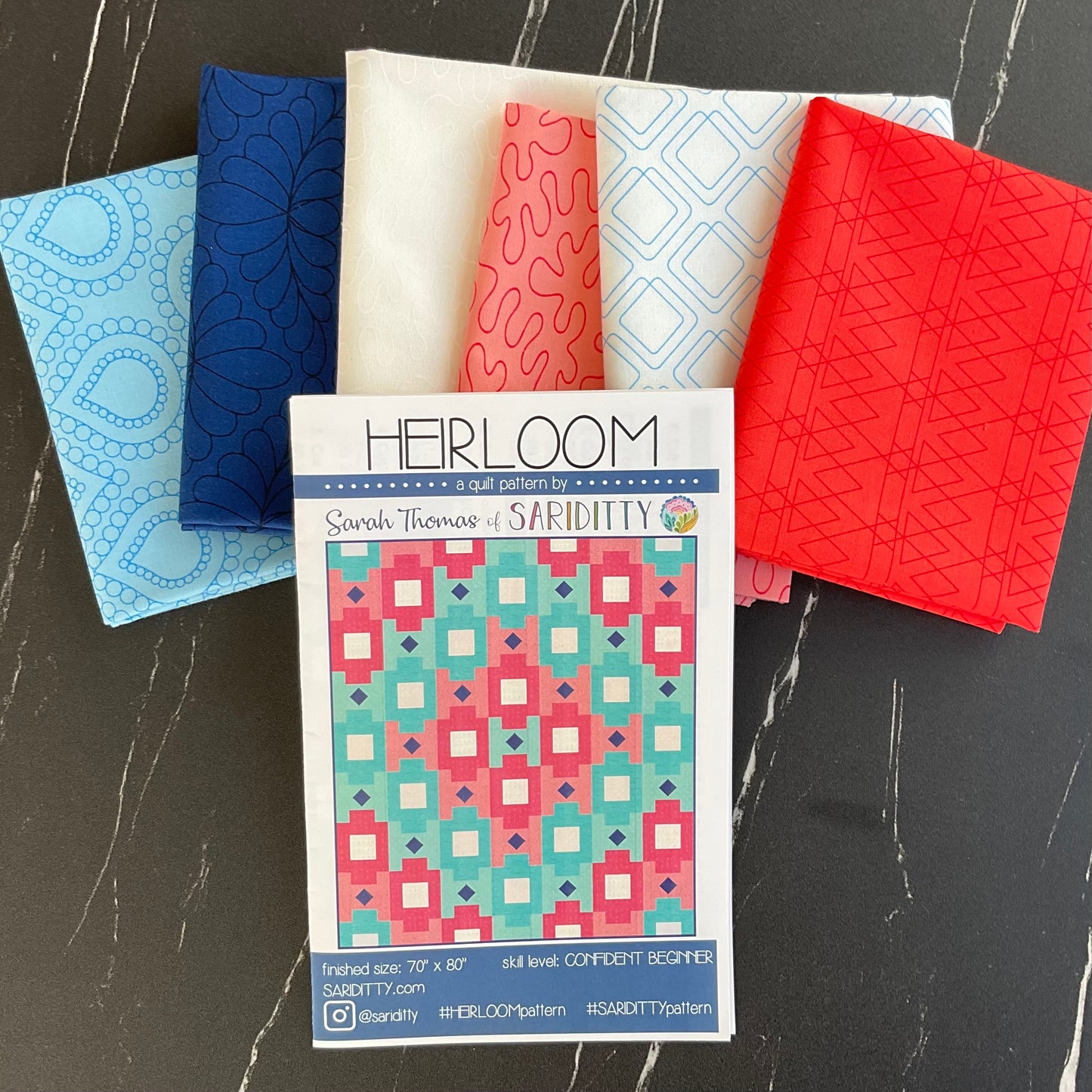 Heirloom Quilt Kit featuring Rainbow Sherbet by Sariditty