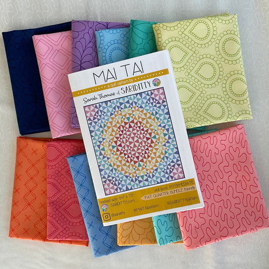 Mai Tai Quilt Kit : Rainbow Sherbet by Sariditty for Moda