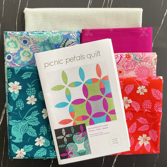 Picnic Petals Quilt Kit featuring Backyard by Sarah Watts