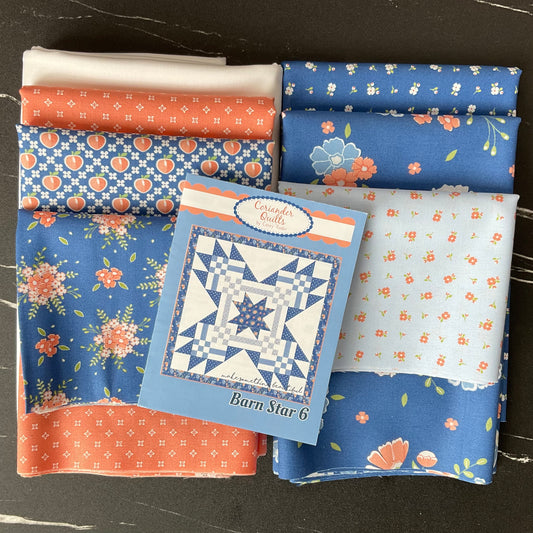 Barn Star 6 Quilt Kit : Peachy Keen by Coriander Quilts