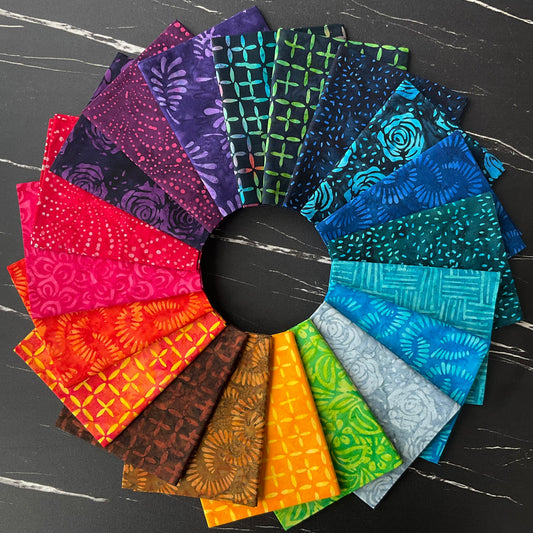 Splendor Quiltessentials 7 Batiks by Anthology Fabrics - July Bundle