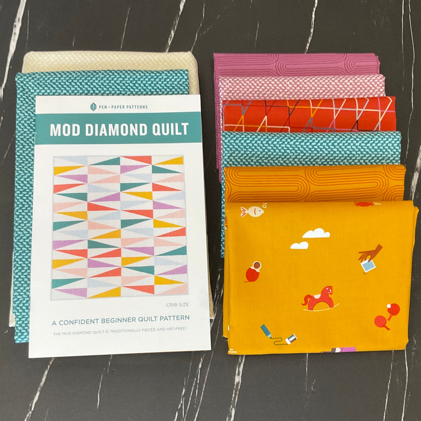 To and Fro by Rashida Coleman Hale / Ruby Star Society - Mod Diamonds Quilt Kit