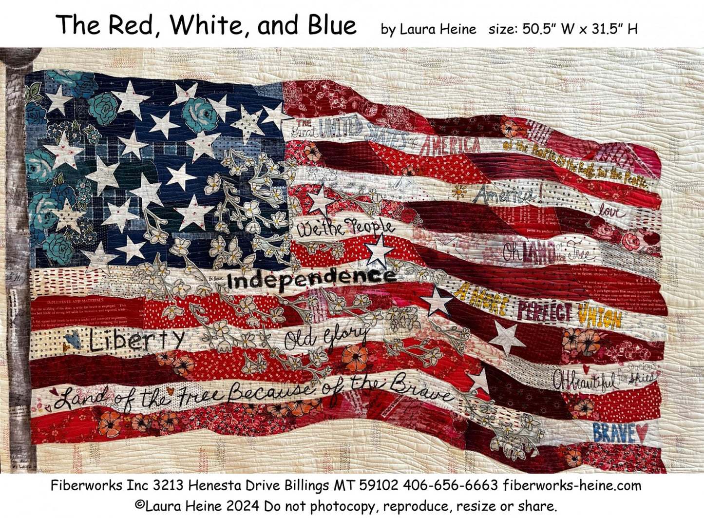 Red, White & Blue Flag Collage Pattern - Special Order