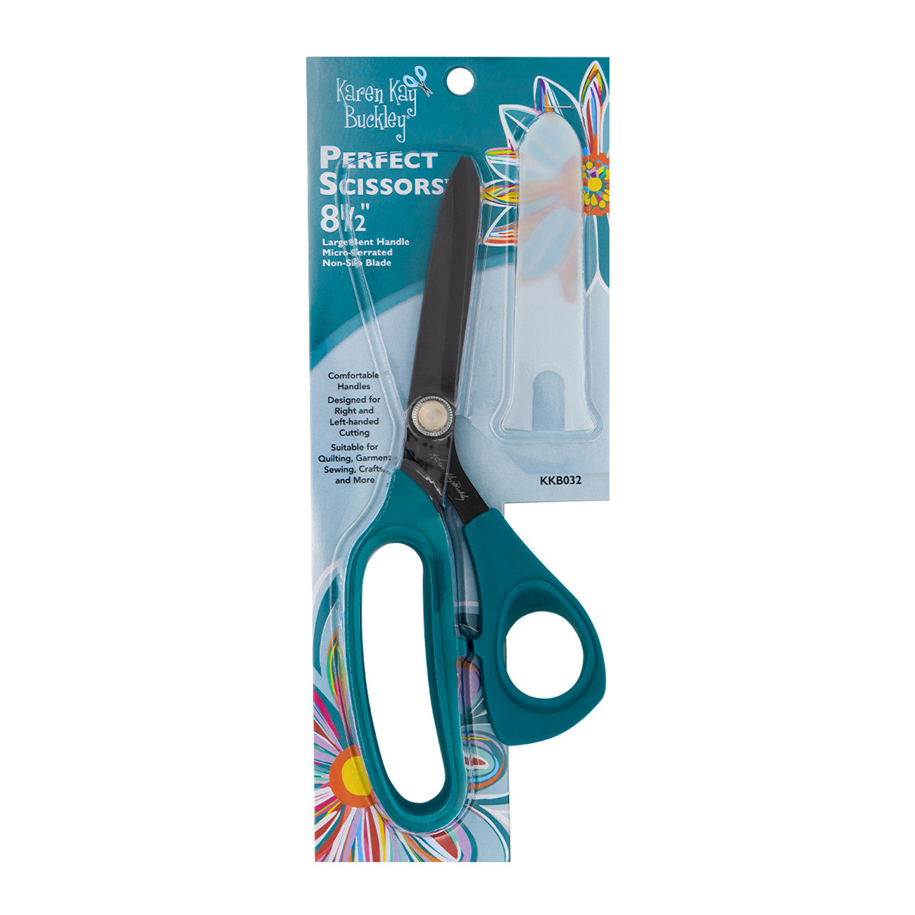 Perfect Scissors Dark Teal 8-1/2in Bent Handle Micro-Serrated Non-Slip Blade # KKB032 - Special Order