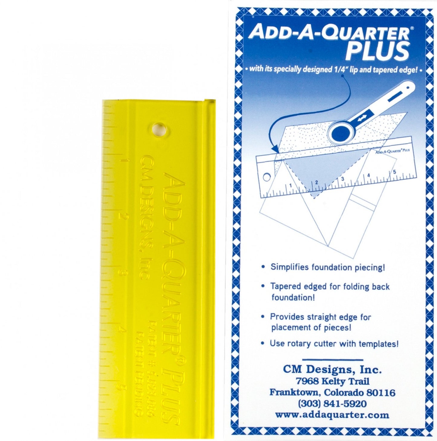 Add A-Quarter Ruler 6in Plus # CM06PLUS - Special Order