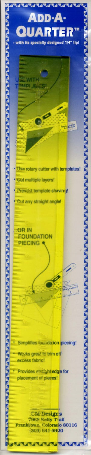 Add A-Quarter Ruler 1 1/2in x 12in # CM12 - Special Order