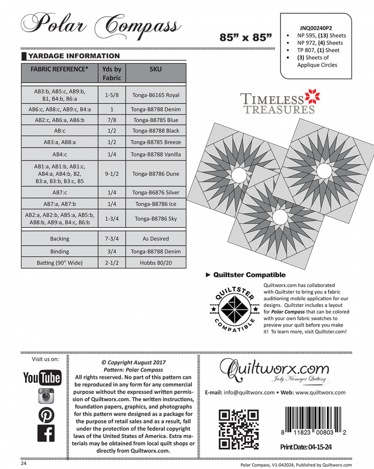 Polar Compass # JNQ00240P2 - Special Order