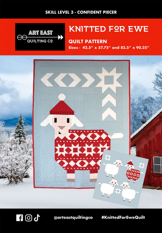 Knitted for Ewe Quilt Pattern # AEKE1022 - Special Order