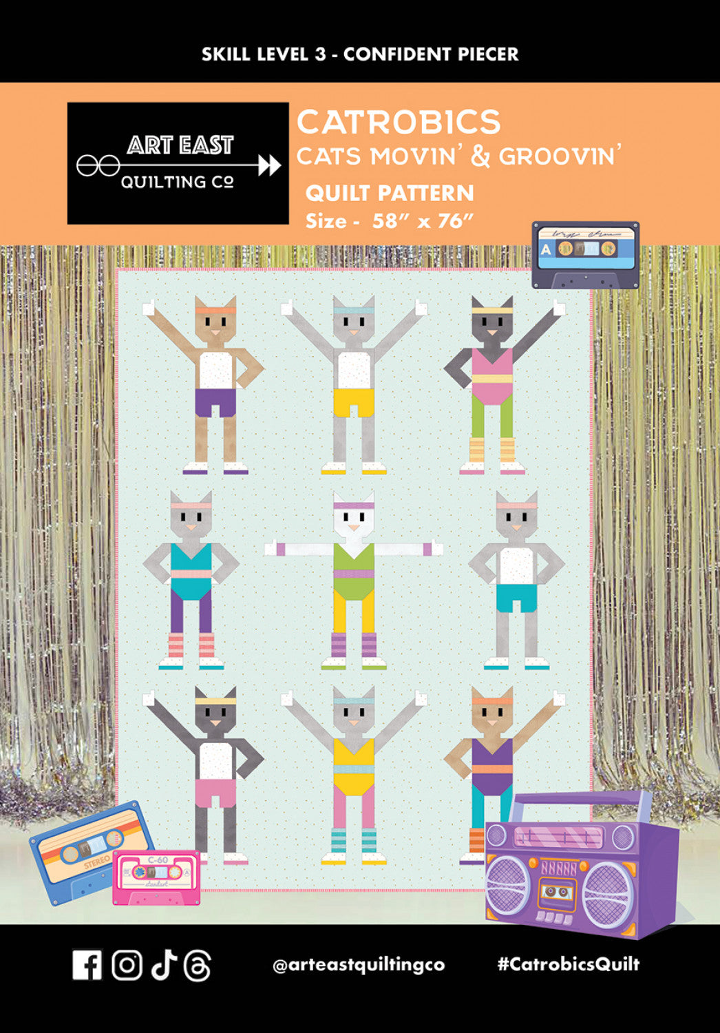 Catrobics Cats Movin & Groovin Pattern # AEQCCR0120 - Special Order - Expected to ship 12-30-24