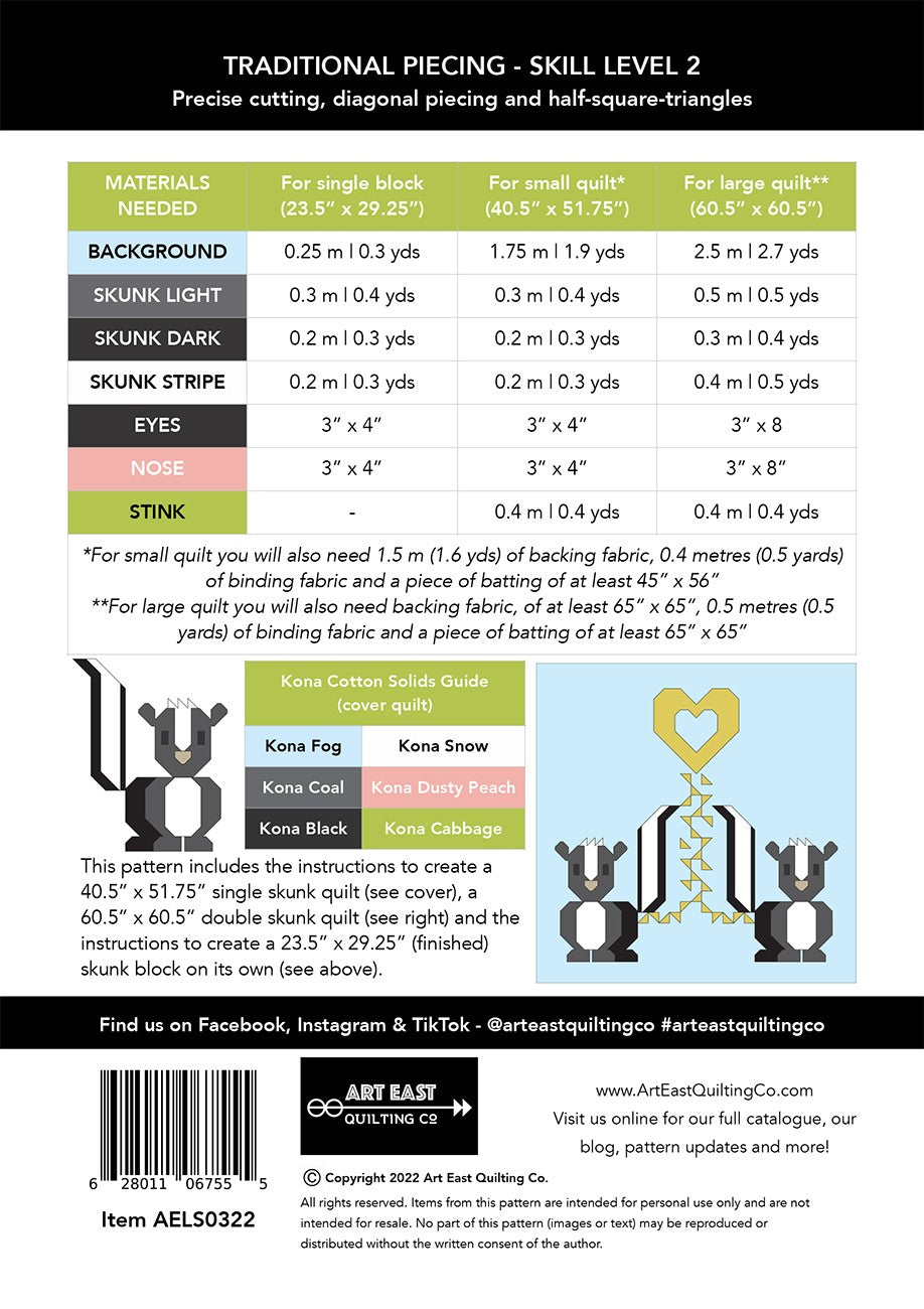 Love Stinks Quilt Pattern # AEQCLS0322 - Special Order