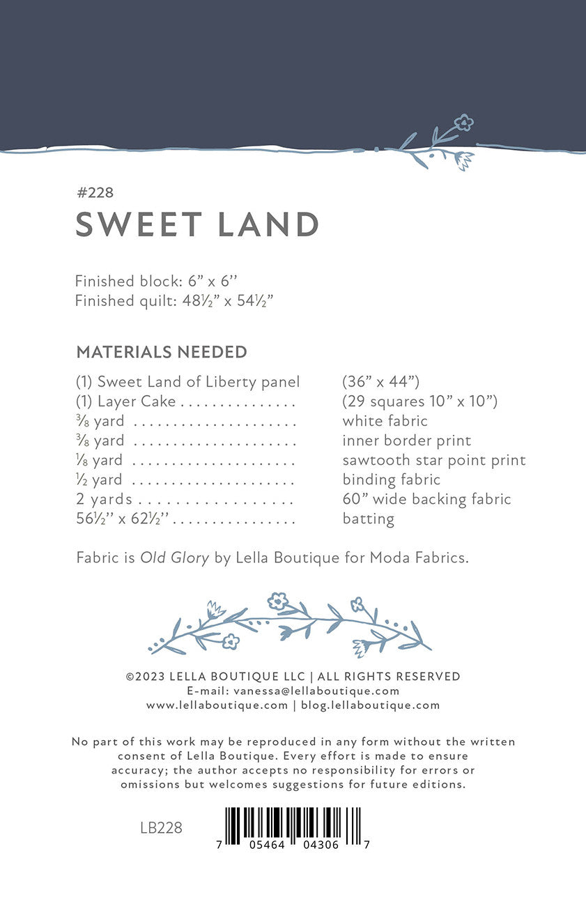 Sweet Land # LB228 - Special Order