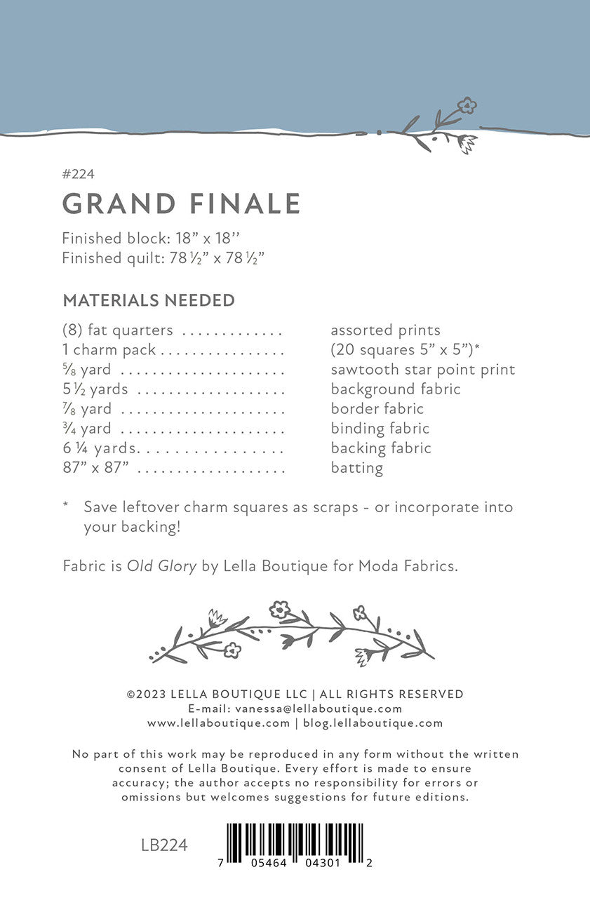 Grand Finale # LB224 - Special Order