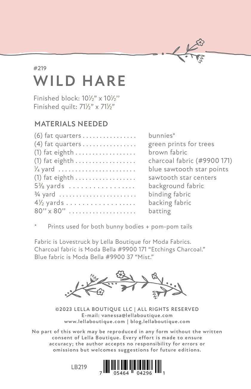 Wild Hare # LB219 - Special Order