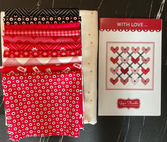 With Love #732 par Amber Johnson : Modèles de quilt dé à coudre de Gigi