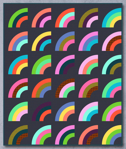 Night Rainbow par Deborah Fisher : Kit de courtepointe Rainbow Spash