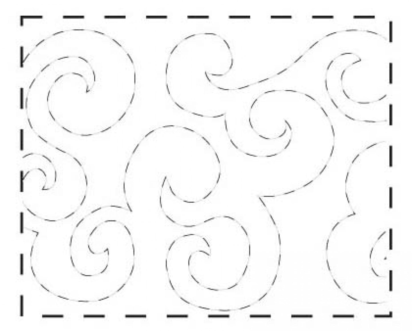 Quilt Pattern On A Roll Wide Waves 9 1/2in x 26' # QME309  - Special Order